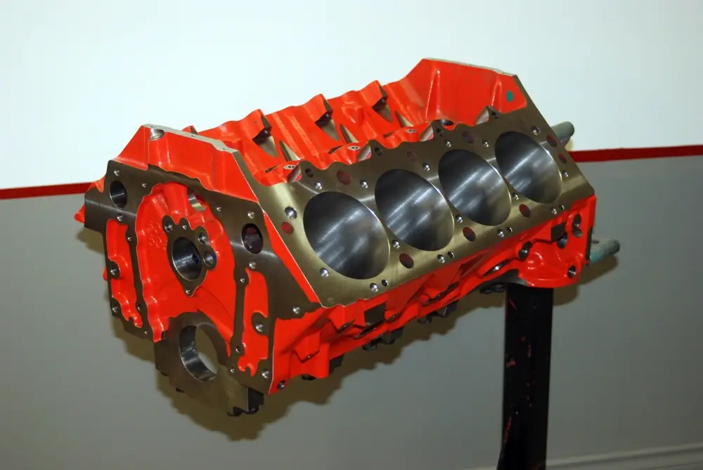 A high-performance engine block.